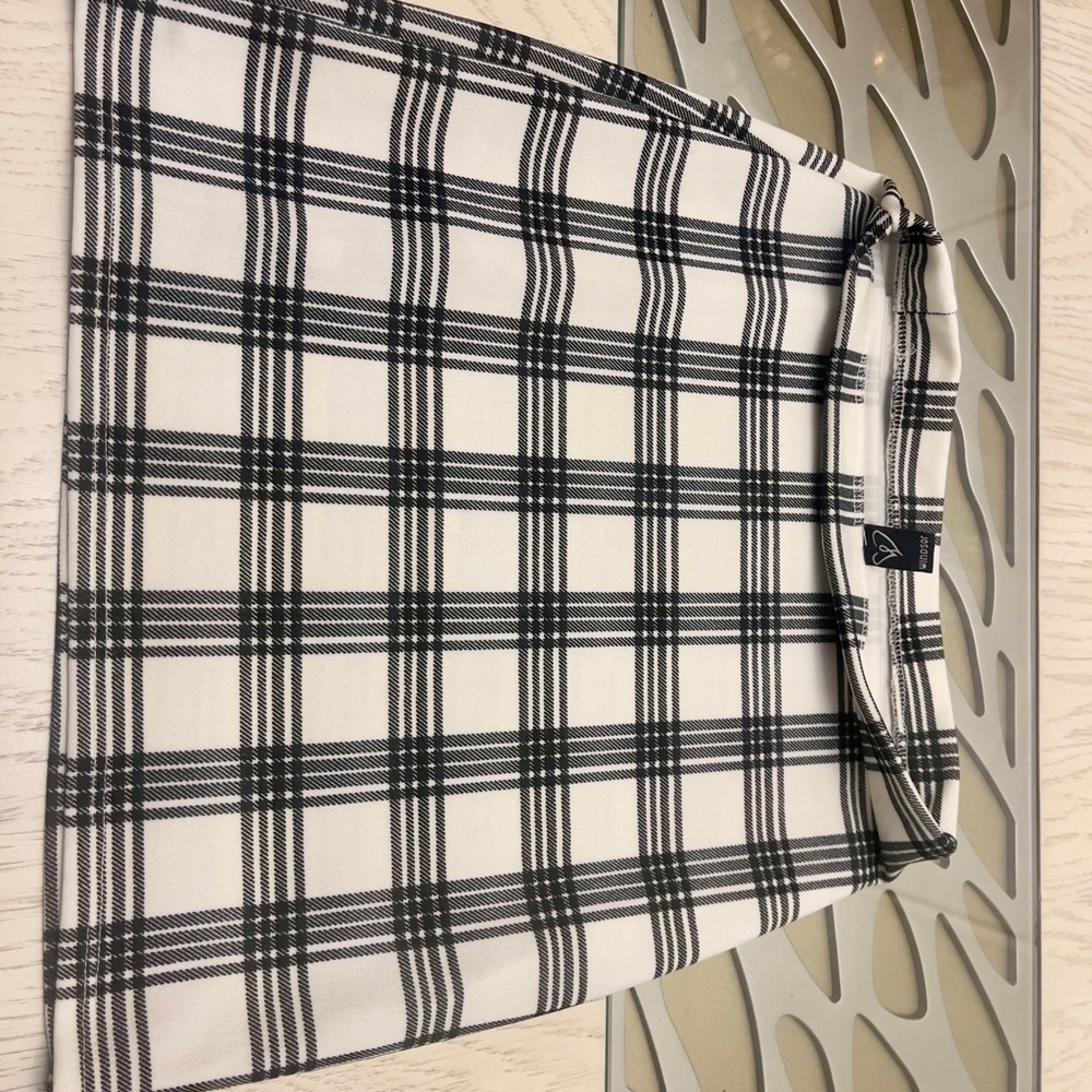 Plaid Black and White Women's Skirt